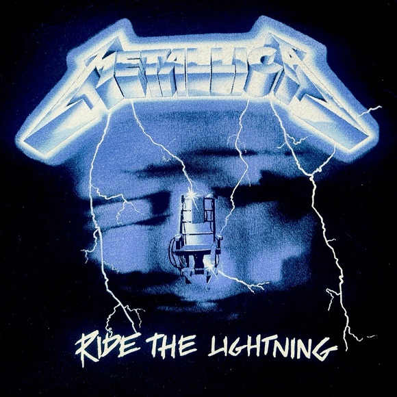 Metallica Ride The Lightning Small Black Hoodie - Picture 1 of 4